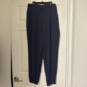Uniqlo Navy Pleated Joggers